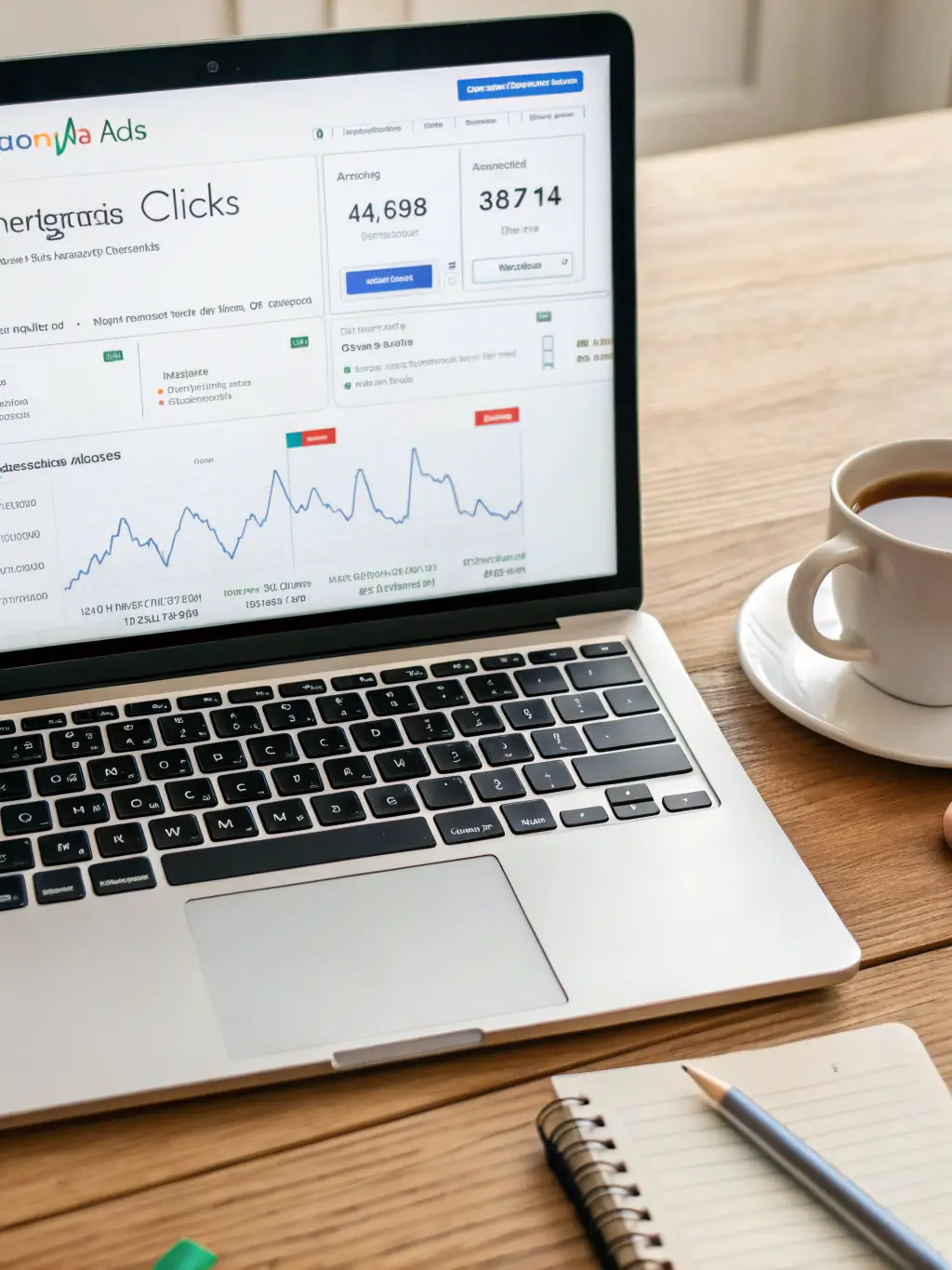 A screenshot of a highly successful Google Ads campaign dashboard, highlighting key metrics such as conversion rates and return on ad spend (ROAS).